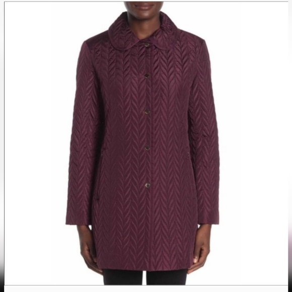 EUC Kate Spade Coat, Size XL Burgandy w/Pink Lining - Picture 2 of 8